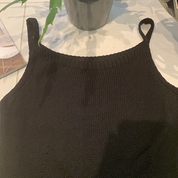Made in 🇬🇷VTG 90’ Knitted Black Tank Top - Picture 6 of 14